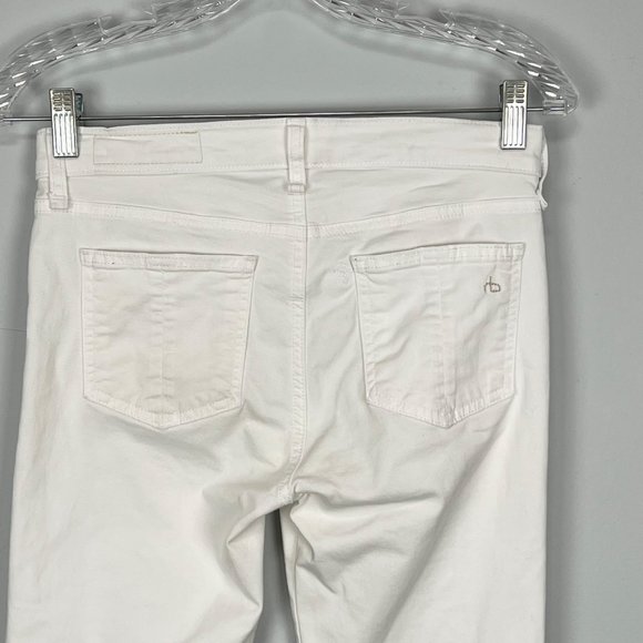Rag & Bone McArthur Womens Ankle Zip Crop Jeans Skinny Bright White size 26 - Picture 8 of 14